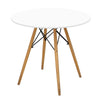 80cm Round Dining Table and 4 Tulip Chairs Set Padded Seat Kitchen Cafe Lounge