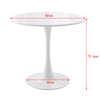 2 Sizes 60cm/80cm White Round Dining Table Kitchen Room Furniture Bistro Table