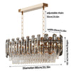 Luxury Crystal LED Ceiling Light Living Room Accent Chandelier Lamp Easy Install