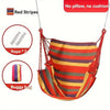 Deluxe Hanging Rope Chair Porch Swing Yard Garden Patio Hammock Cotton Outdoor