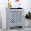White Radiator Cover Cabinet Small Large Modern MDF Slat Wood Grill Furniture