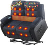 Electric Riser Recliner Armchair Heated Vibration Massage Sofa Arm Chair 2 Style