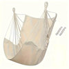 Deluxe Hanging Rope Chair Porch Swing Yard Garden Patio Hammock Cotton Outdoor