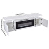 70'' TV Stand 36'' Electric Fireplace Storage Cabinet Media Flame Entertainment