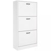 3 Drawer Shoe Cabinet Storage Cupboard Unit Shoe Rack Wooden Stand Organiser