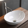Countertop Basin Bathroom Sink Ceramic Oval Washbasin Sink Vessel