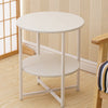 Round Side Table 2-Tier Coffee End Table Nightstand Small Shelf Rack Living Room