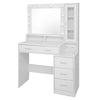 2 in1 Dressing Table with LED Lights Mirror 5 Drawers Socket Vanity Make up Desk