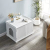 Wooden Cat Litter Box Enclosure Storage Bench Hidden Pet Cat Washroom Trays Sale