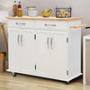 Kitchen Island Unit Butchers Block Trolley Breakfast Bar Table Storage Cabinet