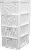 Large Rattan Drawer Storage Unit 2/3/4 Drawers Units Bedroom Office Desktop Draw
