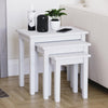 Wooden Nest of Tables 3 Piece Table Set Coffee Side Living Room Furniture