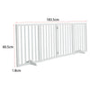 4 Panels Folding Pet Gate Freestanding Wooden Dog Fence Safety Barrier Divider