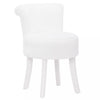 Plush Fluffy Dressing Table Stool Vanity Makeup Chair Scroll Back Padded Seat