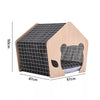 Large Wood Dog Kennel House Cage Crate In/Outdoor Shelter Pet Hutches Iron Door
