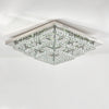 Modern XL Living Room Lamp LED Celling Light Crystal Pendant Chandelier Square