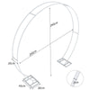 2m Large Metal Wedding Arch Round Circle Backdrop Flowers Stand Moon Gate Party