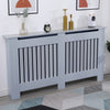 White Radiator Cover Cabinet Small Large Modern MDF Slat Wood Grill Furniture