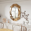Large Edged Wall Mirror Wide Beveled Statement Accent Vanity Mirror HD Art Decor