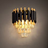 Industrial wall light Black Gold Luxury K9 Crystal Droplets Wall Lamp Hallway UK