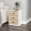 3 Drawer Wooden Bedroom Bedside Cabinet Furniture Storage Nightstand Side Table