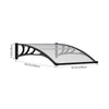 Door Canopy Window Awning Rain Shelter Front Back Porch Outdoor Patio Roof Cover