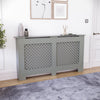 White Radiator Cover MDF Small Large Modern Wood Slat Grill Cabinet Furniture