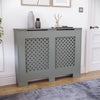 White Radiator Cover MDF Small Large Modern Wood Slat Grill Cabinet Furniture