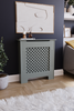 White Radiator Cover MDF Small Large Modern Wood Slat Grill Cabinet Furniture