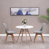 80CM Round Dining Table + Tulip Chairs Set Wooden Legs Kitchen Home Furniture