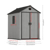 16x8 12x8 8x8FT Plastic Garden Tool Storage Shed Outdoor Lockable Bike Bin House