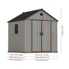 16x8 12x8 8x8FT Plastic Garden Tool Storage Shed Outdoor Lockable Bike Bin House