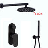 Bathroom Brass Rainfall Shower Mixer Set Shower Valve Bath Taps Faucet Kit