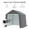 Outdoor Storage Shed Equipment Shelter Cover Bicycle PE Waterproof Steel Frame