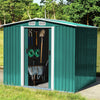 Metal Galvanized Steel Garden Shed Outdoor Bike Storage House Tool Sheds Roof