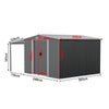Metal Garden Tool Sheds 10 x8,8x8,8x6,8x4ft Outdoor Storage House WITH Open Shed