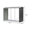 Metal Garden Shed 8ftx3ft 11x3ft Log Tool Firewood Organizer Rack Timber Store