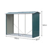 Metal Garden Shed 8ftx3ft 11x3ft Log Tool Firewood Organizer Rack Timber Store