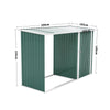 Metal Garden Shed 8ftx3ft 11x3ft Log Tool Firewood Organizer Rack Timber Store