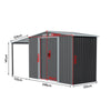 Metal Garden Tool Sheds 10 x8,8x8,8x6,8x4ft Outdoor Storage House WITH Open Shed