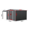 Breeins Metal Garden Shed 8x8ft 10x8ft Tool Shed Extended Shelter & Inside Shelf