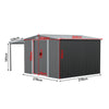 4x8ft 6x8ft 8x8ft 10x8ft Steel Tool Room Large Garden Shed with Log Store Apex