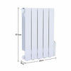 Electric Oil-Filled Radiator+Timer Portable Wall Mounted Room Space Heater White