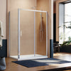 Shower Enclosure And Tray Sliding Door 8mm Nano Glass Screen With Side Panel