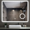 Bathroom Mirror With LED Lights Touch Shaver Socket Demister 3x Magnifying