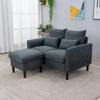 Modern L-Shaped Corner Sofa 2 3 Seater Armchair Couch With Footstool