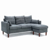 Modern L-Shaped Corner Sofa 2 3 Seater Armchair Couch With Footstool
