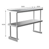 Stainless Steel Kitchen Commercial Prep Table Overshelf Catering Worktop Bench