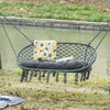 Hanging Hammock Swing Chair Cotton Rope Porch Swing for Indoor Outdoor Patio
