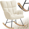 Relax Rocking Chair Armchair Nursery Nursing Seat Wooden Runners Thick Padding